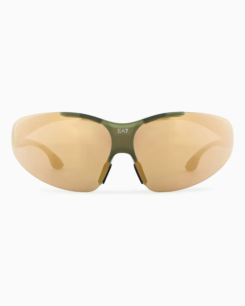 EA7 Sportliche Sonnenbrille mit unregelmäßig geformter Fassung 