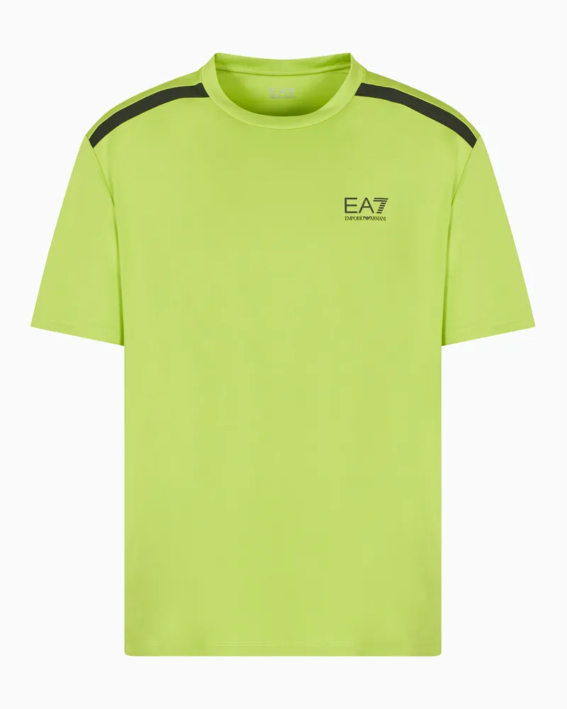 EA7 Dynamic Athlete Rundhals-T-Shirt aus „Natural VENTUS7“-Funktionsgewebe Grün