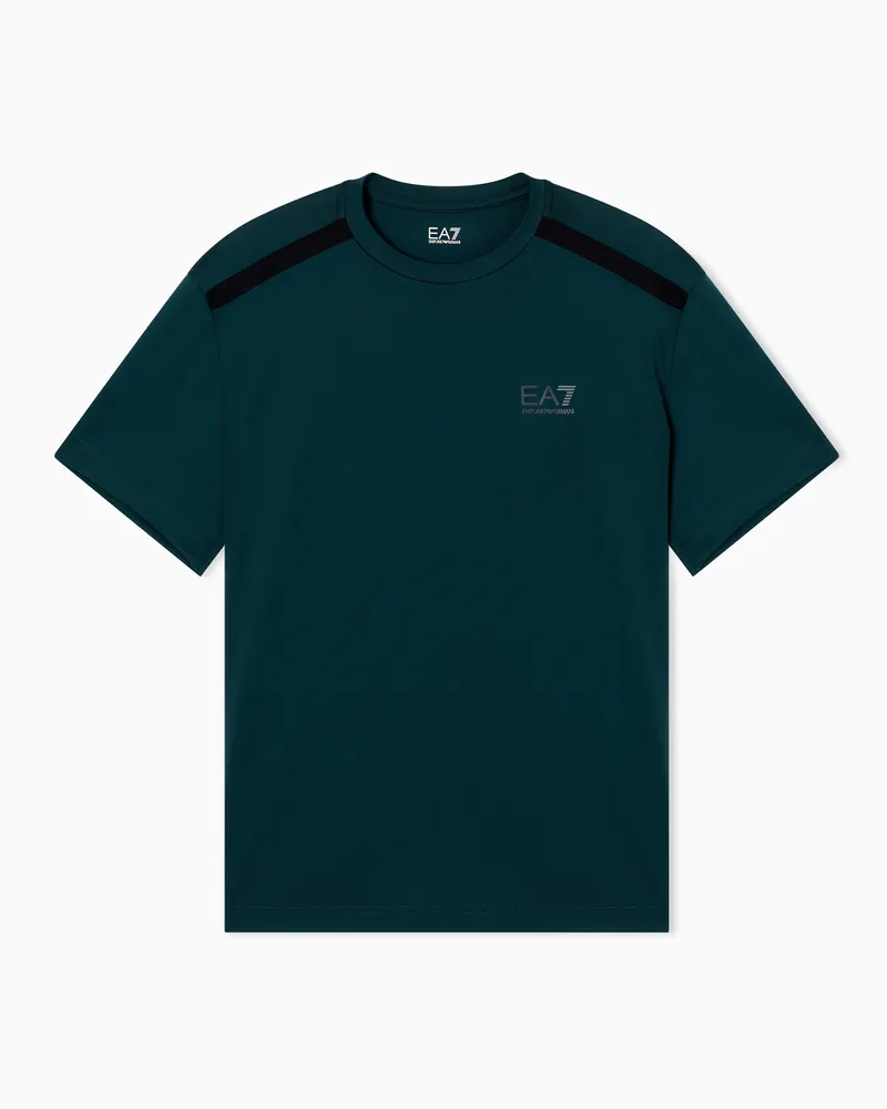 EA7 Dynamic Athlete Rundhals-T-Shirt aus „Natural VENTUS7“-Funktionsgewebe Grün