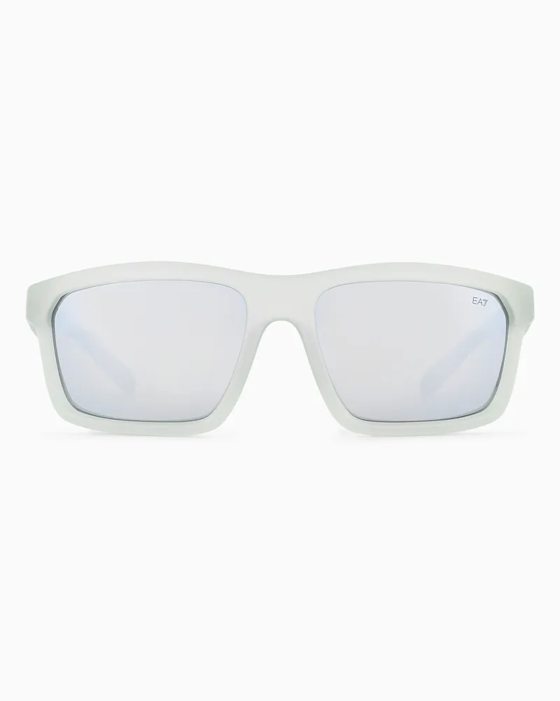 EA7 Sonnenbrille in rechteckiger Form Grün