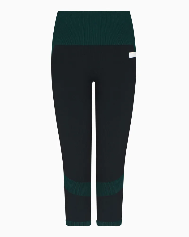 EA7 Nahtlose Dynamic Athlete Leggings aus VIGOR7-Funktionsgewebe Schwarz