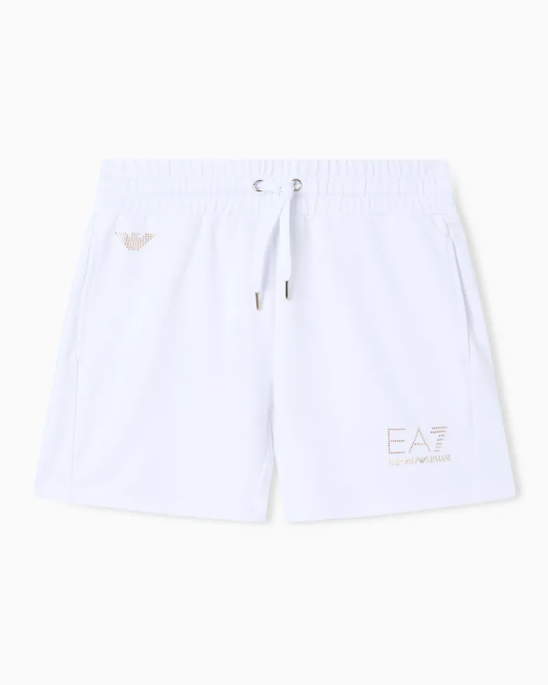EA7 Evolution Shorts aus einer elastischen Viskosemischung Weiß