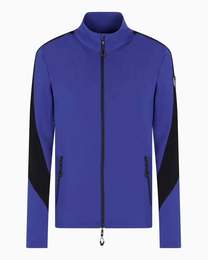 EA7 Skifleece aus Powerstretch-Funktionsgewebe Blau