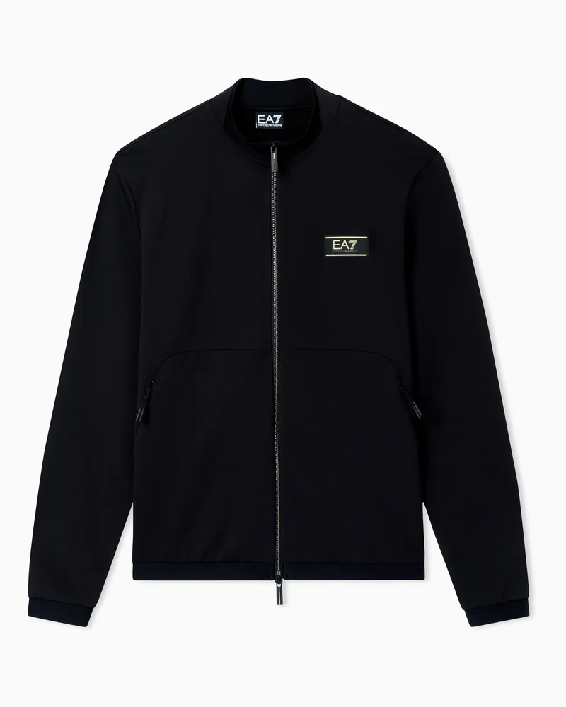 EA7 Sweatshirt aus Viskosestretch-Mischgewebe Schwarz