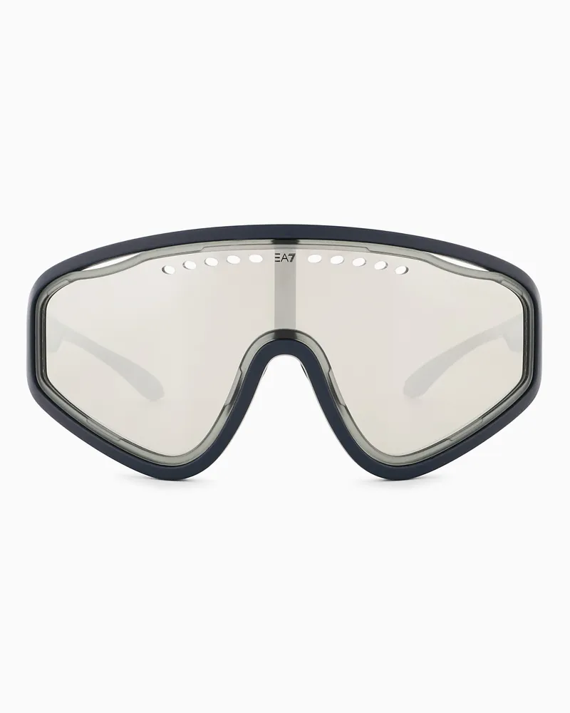 EA7 Sportliche Sonnenbrille mit unregelmäßig geformter Fassung 