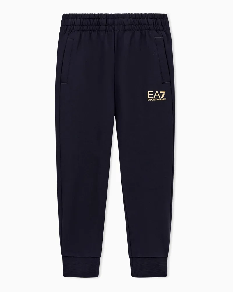 EA7 Core Identity Boy Jogginghose aus Baumwolle Schwarz