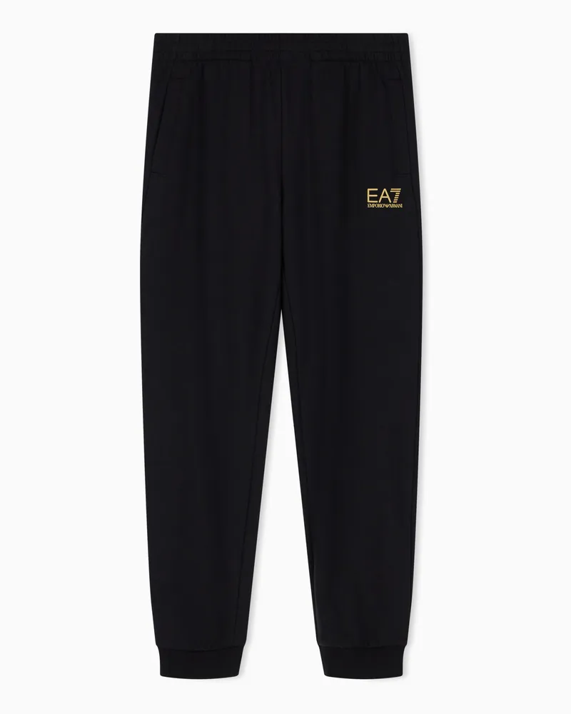 EA7 Core Identity Boy Jogginghose aus Baumwolle Schwarz