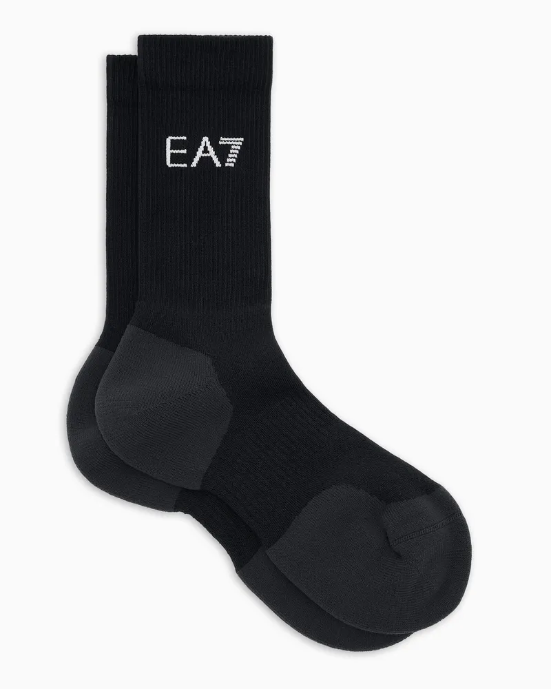 EA7 Tennis Pro Socken aus Baumwollmischung Schwarz