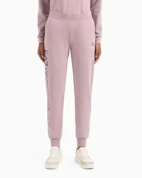 EA7 Shiny Jogginghose Aus Baumwollstretch Rosa