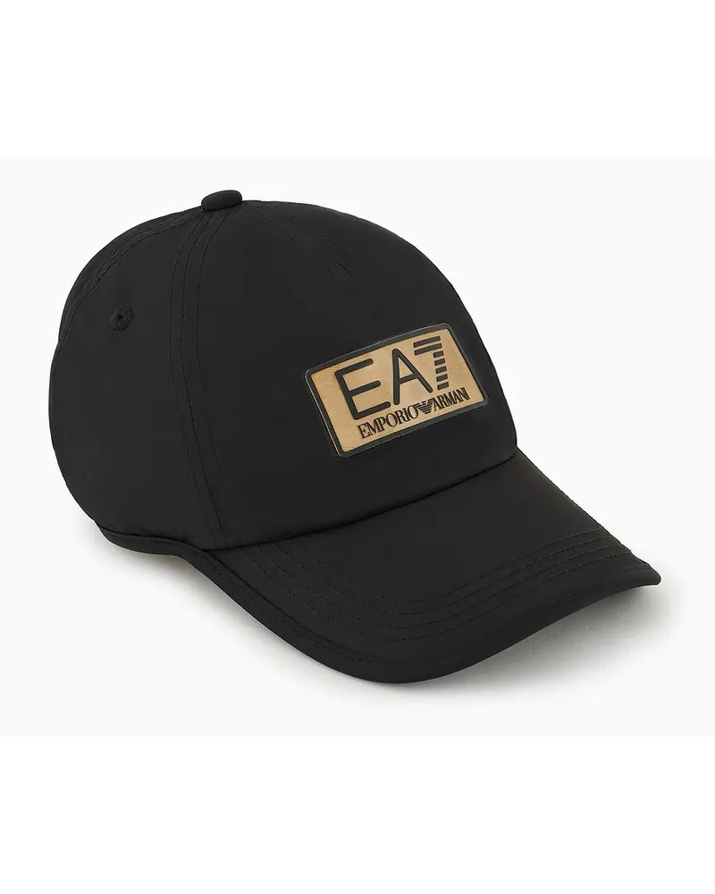 EA7 Asv Gold Label Baseballcap Aus Recyceltem Material Schwarz