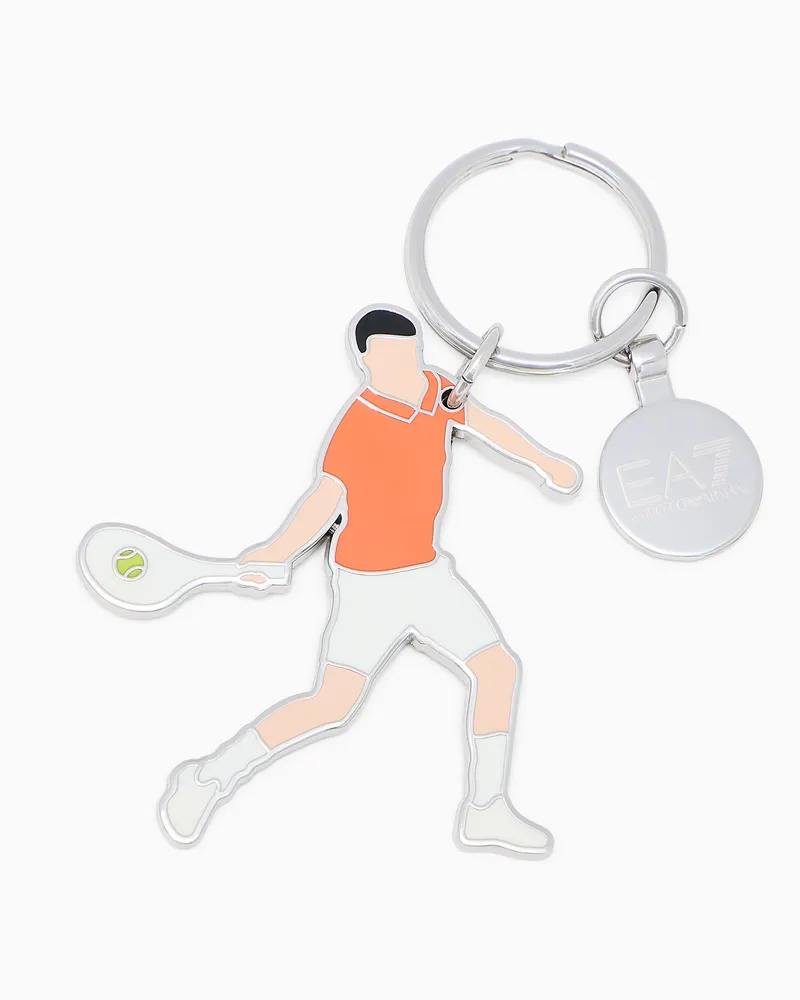 EA7 Internazionali BNL d’Italia Schlüsselanhänger in Form eines Tennisspielers Orange