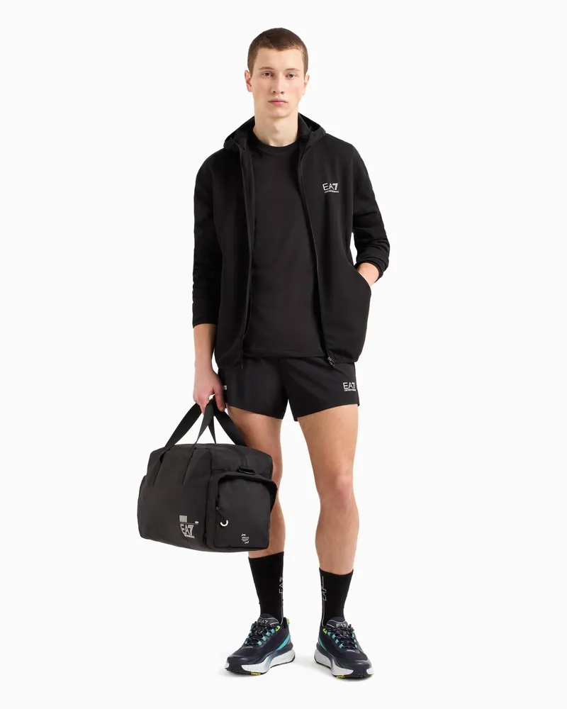 EA7 Dynamic Athlete Sweatshirt mit Kapuze aus „Natural VENTUS7“-Funktionsgewebe Schwarz