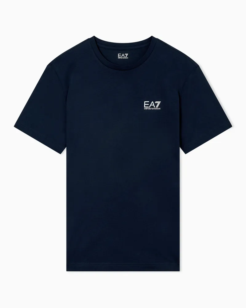 EA7 Core Identity T-Shirt aus Pima-Baumwolle mit Logo Blau