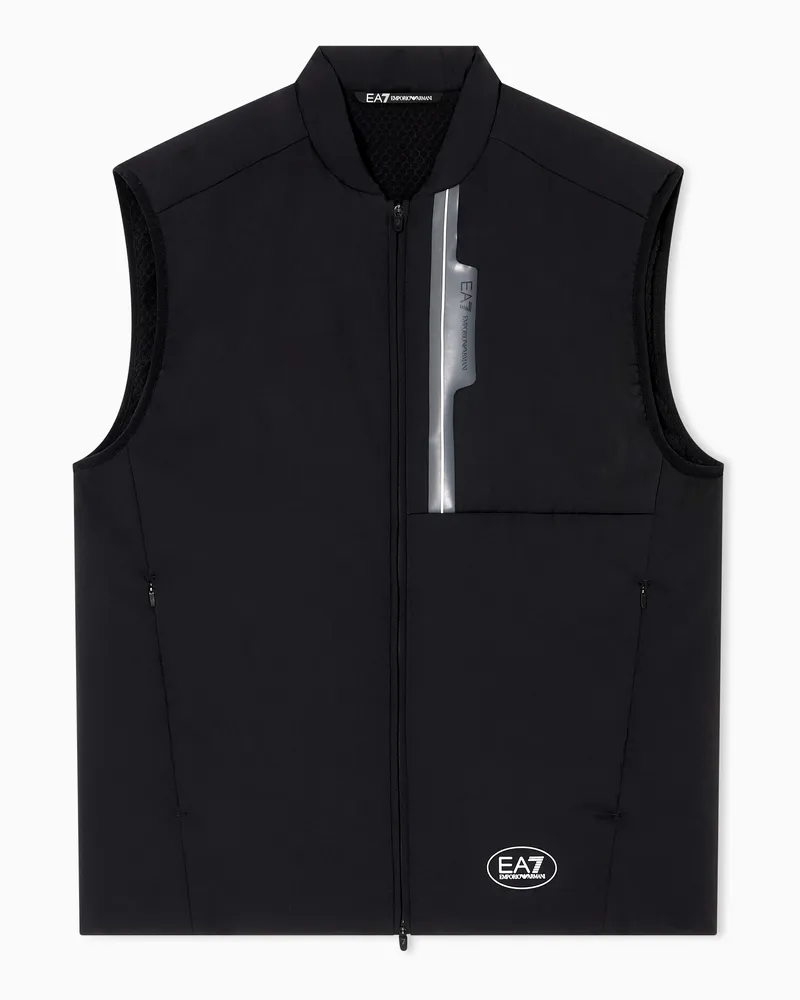EA7 Golf Pro Weste aus VENTUS7-Funktionsgewebe Schwarz
