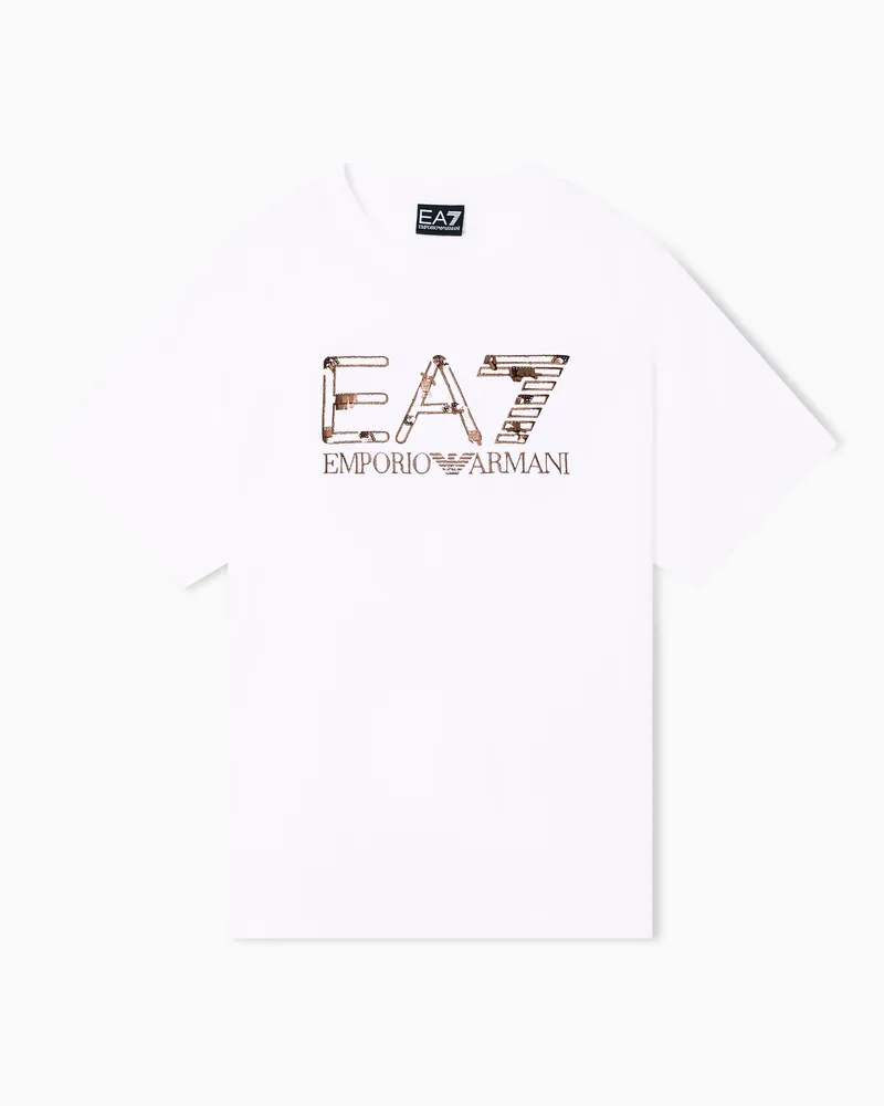 EA7 Regular Fit T-Shirts Weiß