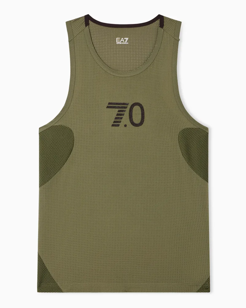 EA7 Sports Pants with Logo Side Stripe Braun