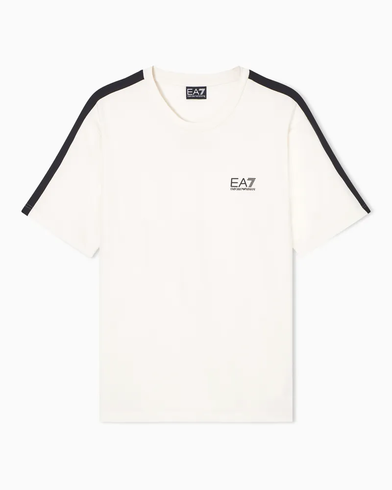 EA7 Dynamic Athlete T-Shirt aus „Natural VENTUS7“-Funktionsgewebe Weiß