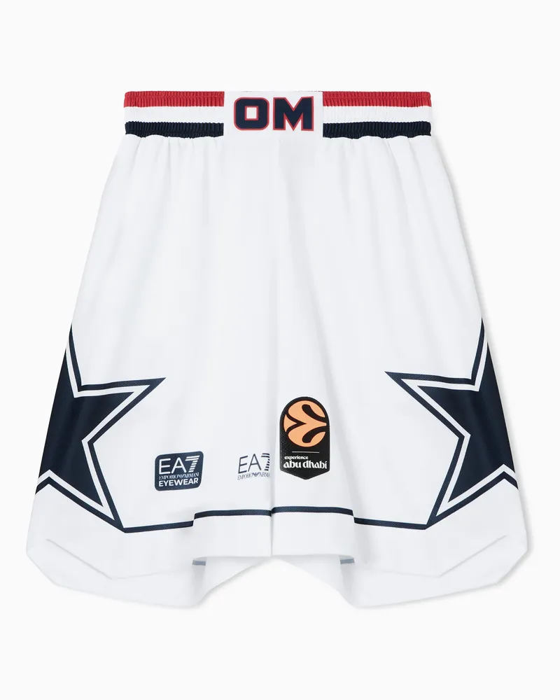 EA7 Olimpia Milano Championship 25/26 Nachbildungsshorts Weiß