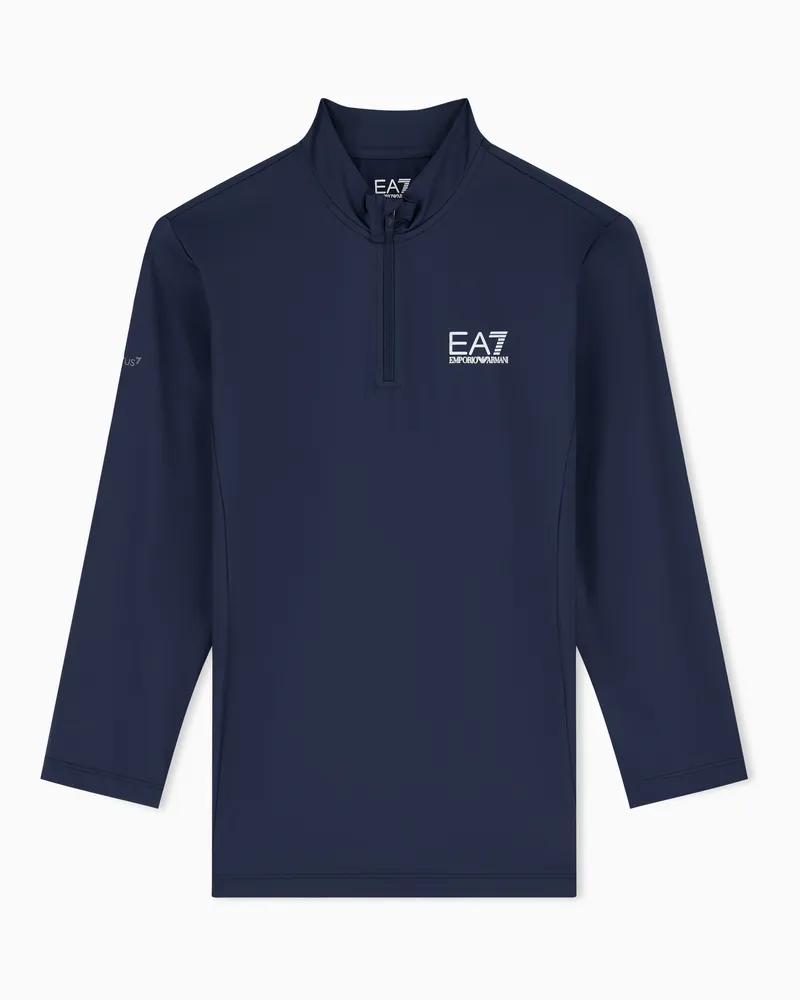 EA7 Jersey-Langarmshirt Tennis Pro mit schmaler Passform Blau