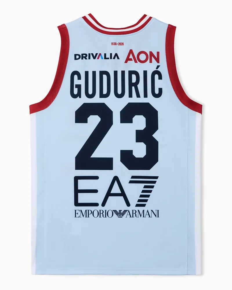 EA7 Olimpia Milano Championship 25/26 Nachbautrikot Hellblau