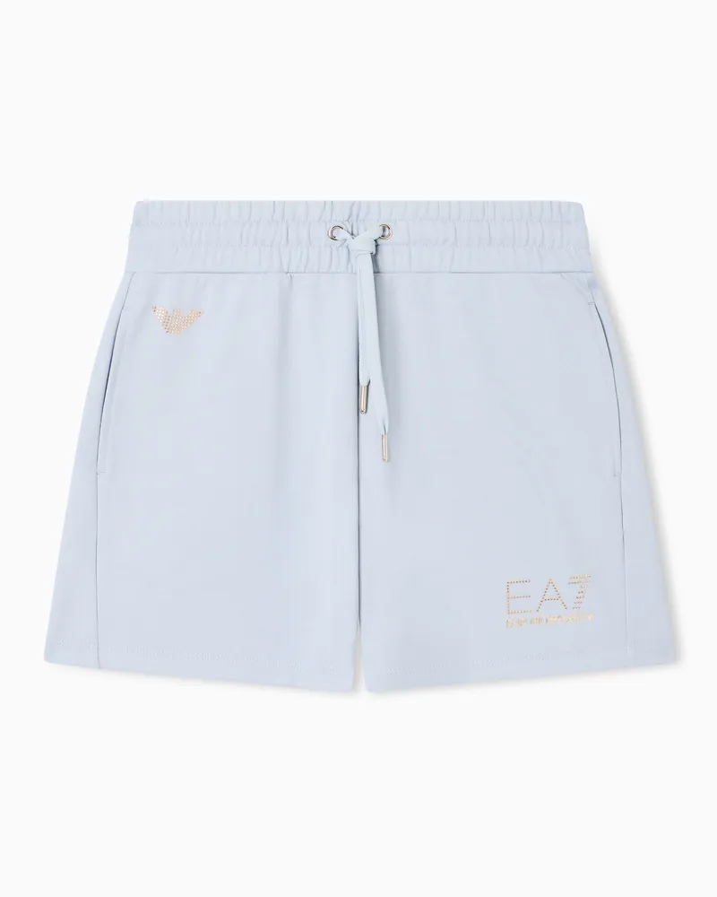 EA7 Evolution Shorts aus einer elastischen Viskosemischung Hellblau