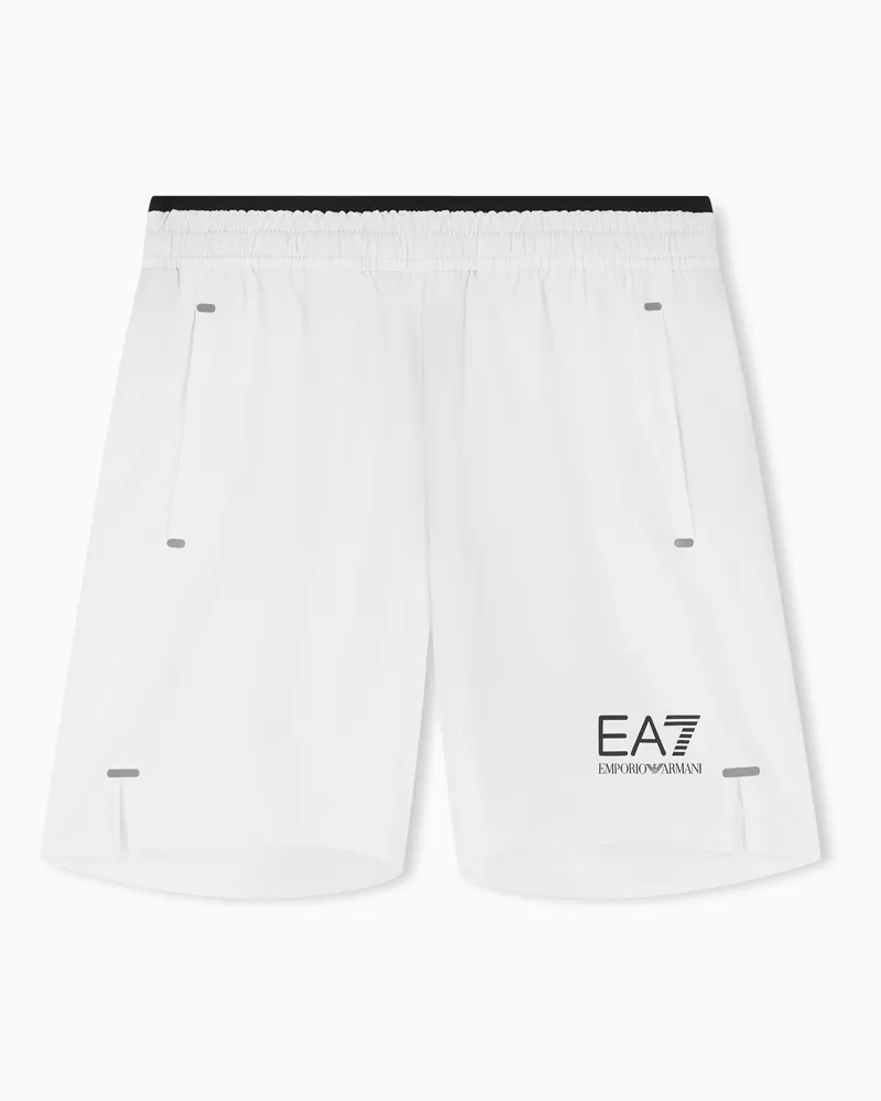 EA7 Tennis pro Boy Shorts aus VENTUS7-Funktionsgewebe Weiß