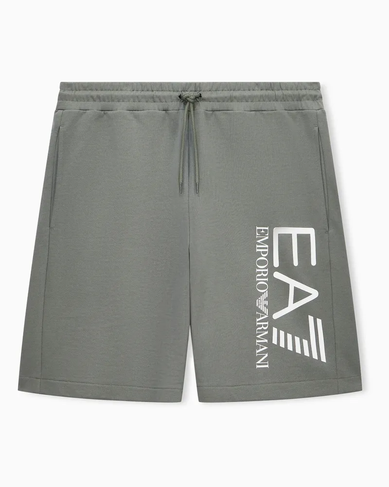 EA7 Shorts Core Identity aus Baumwolle Grau