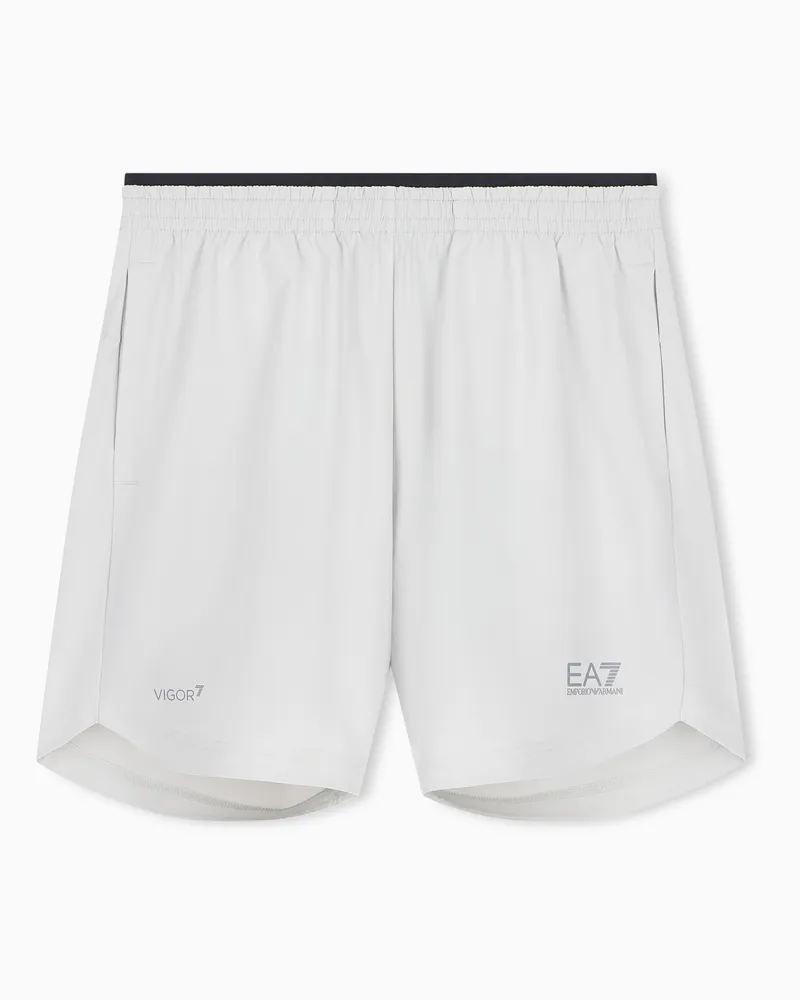 EA7 Shorts Vigor 7 Regularer Schnitt 2in1 technisches Gewebe Grau
