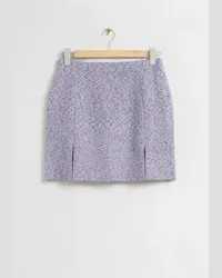 & Other Stories Tweed-Minirock - Lila Fliederfarbene