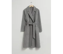 Mantel mit Gürtel - Grau
