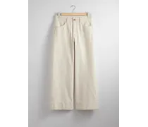 Verkürzte Jeans mit Geradem Bein - Weiß