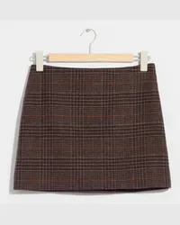 & Other Stories Tweed-Minirock Aus Woll-Mix - Braun Braun