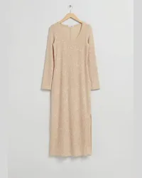 & Other Stories Maxikleid mit Pailletten - Beige Beige