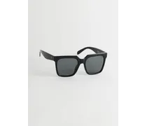 Eckige Sonnenbrille - Schwarz
