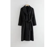 Mantel mit Gürtel - Schwarz
