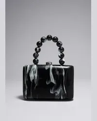 & Other Stories Marmorierte Clutch - Schwarz Schwarz