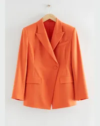 & Other Stories Zweireihiger Asymmetrischer Blazer - Orange Orange