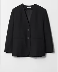 & Other Stories Kragenloser Blazer - Schwarz Schwarz