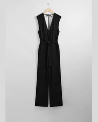 & Other Stories Ärmelloser Jumpsuit mit Offenem Rücken - Schwarz Schwarz