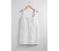 Strukturiertes Minikleid - Weiß