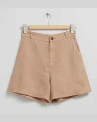 & Other Stories Leinen-Shorts - Beige Mittleres