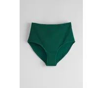 Strukturierte Bikinihose - Grün