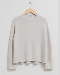 & Other Stories Kastenförmiger Kaschmirpullover - Beige Beige