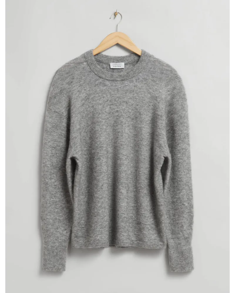 & Other Stories Lockerer Alpaka-Strickpullover - Grau Grau