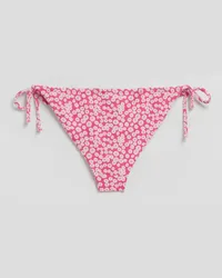 & Other Stories Strukturierte Bikinihose Zum Binden - Rosa Fuchsia