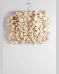 & Other Stories Bustier-Oberteil mit Blumenapplikationen - Weiß Creme