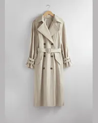 & Other Stories Trenchcoat In Knitteroptik - Beige Beige