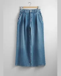 & Other Stories Weite Baggy Jeans - Blau Mittelblau