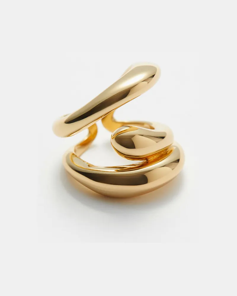 & Other Stories Auffälliger Skulpturierter Ring - Goldfarben