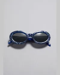 & Other Stories Ovale Sonnenbrille - Blau Blau